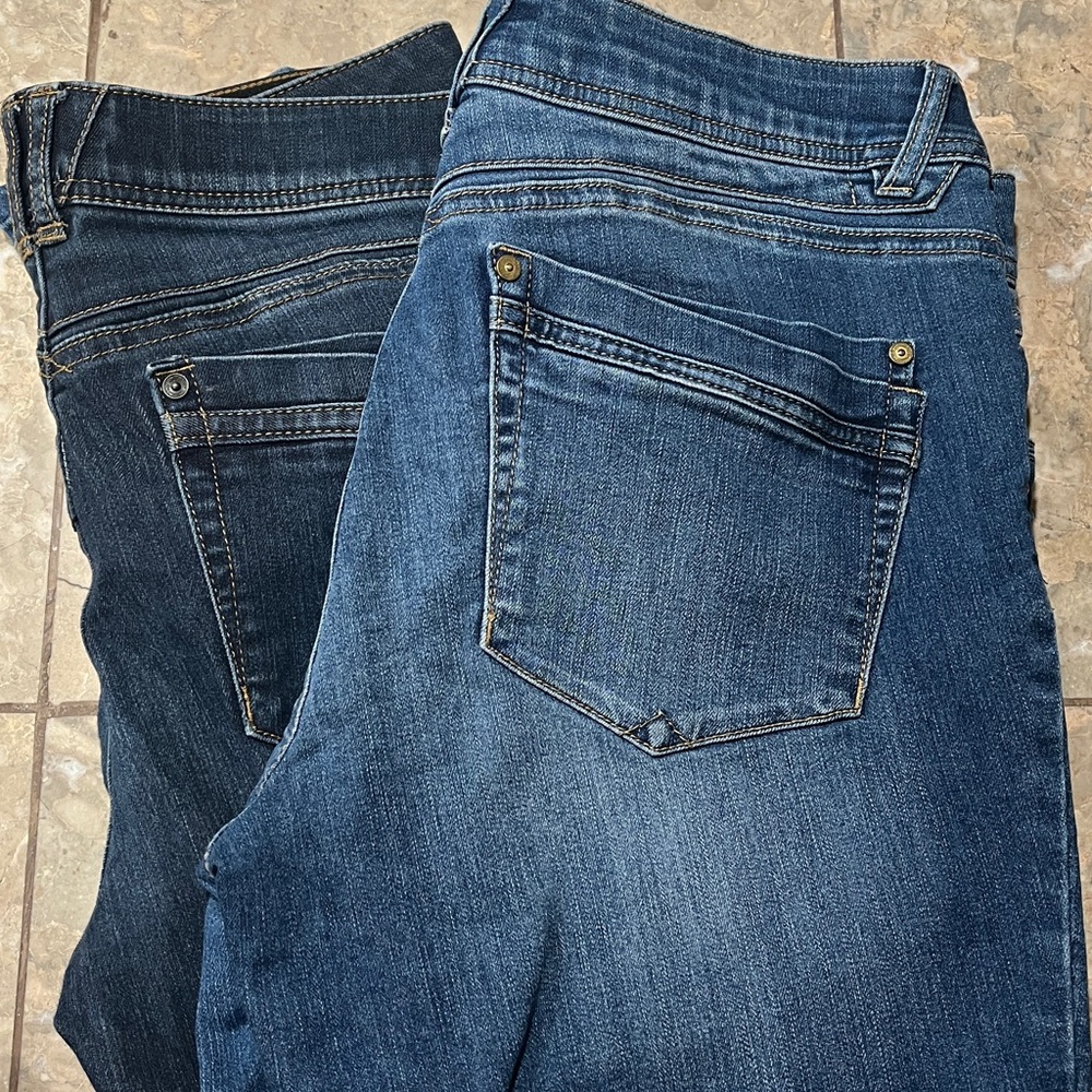 Two pairs of “Ab” Technology Democracy Blue Skinny Jeans with Stretch